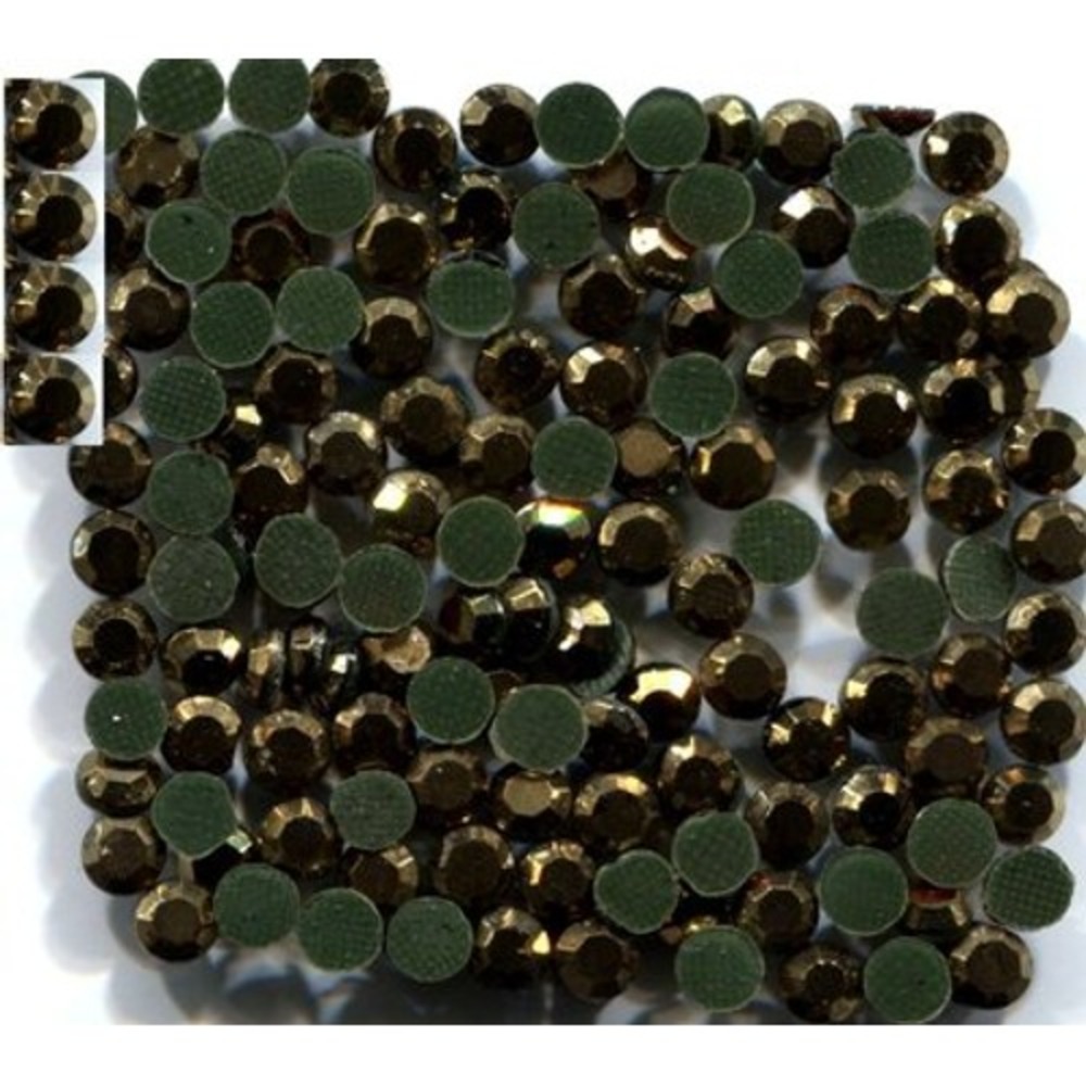 Rhinestones GOLD HEMATITE 2mm 6ss Hot Fix iron on 2 Gross 288 Pieces